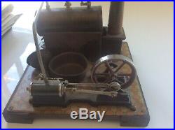 Vintage German Steam Engine Toy Litho & Brass