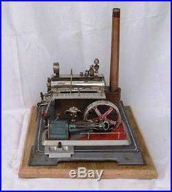 Vintage, Horizontal, early version Wilesco D-20, live steam engine
