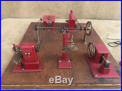 Vintage JENSEN MFG Steam Engine Toy Machine Work Shop #100 sample size working