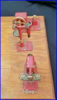 Vintage JENSEN MFG Steam Engine Toy Machine Work Shop & Steam Engine