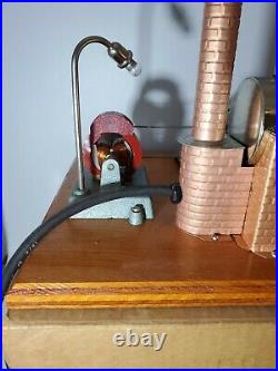 Vintage JENSEN Mfg. Co STEAM ENGINE Model No. 10 Wood Base RARE