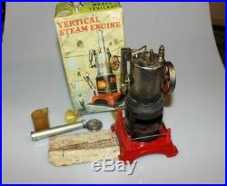 Vintage Japan Linemar Vertical Steam Engine Tin Toy Accessories Original Box M33