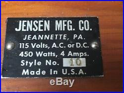 Vintage Jensen #10 Steam Engine Model Power Plant 1960's Brass Tag