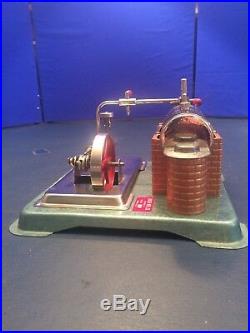 Vintage Jensen Model #65 Steam Engine Toy With The Original Fire Box Tray