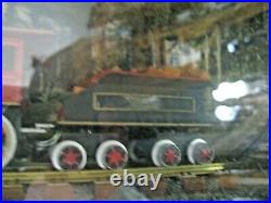 Vintage Locomotive & Tender Toy Train Diorama Shaddow Box Small Gauge