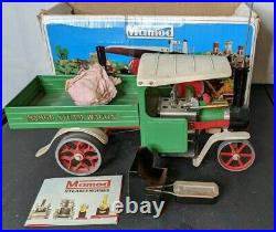 Vintage Mamod Steam Engine Tractor Wagon Toy SW1 Green With original box