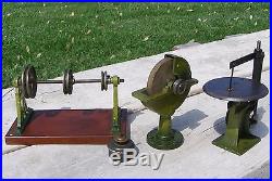 Vintage Marklin Germany Steam Engine & Jig Saw Pulleys Grinding Wheel Oil Can