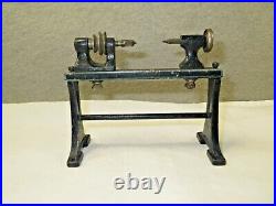 Vintage Marklin scale model cast iron lathe, accessory for model steam engine