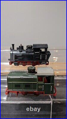 Vintage Metal Biller Bahn Narrow Gauge Toy Train Steam Engine and Diesel
