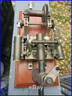 Vintage Miniature Mechanical Twin Cylinder Toy Steam Engine
