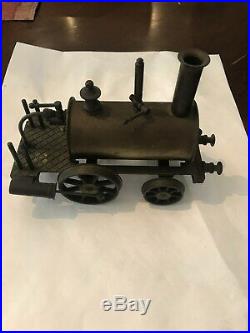 Vintage Model Steam Hot Air Engine Basset Lowe Brass Metal Toy Train England