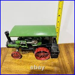 Vintage Multi-Color Red Green Black Case Steam Engine Tractor With Driver