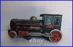 Vintage Old Tin Toy Locomotive Steam 3652 Modern Made In Japan
