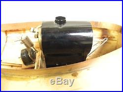Vintage Partial Made Toy Wood Boat Model & Steam Engine Boiler (A25)