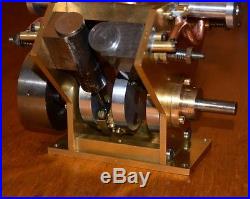 Vintage Running V-4 Steam Engine Four Cylinder marine model boat ship rc scale