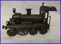 Vintage Steel Steam Engine Locomotive and Tender Toy Train