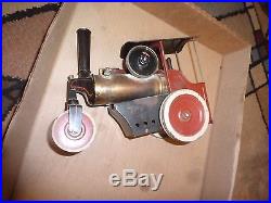 Vintage Toy Steam Engine Roller -Tin & Brass Boiler