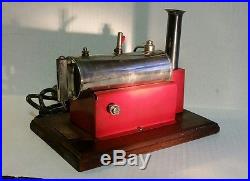 Vintage Toy Weeden Model # 43 Electric Steam Engine Nickel Plate Brass Boiler