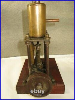 Vintage Vertical Marine Steam Engine, heavy/brass 2 connecting rods, drive shaft