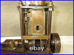 Vintage Vertical Marine Steam Engine, heavy/brass 2 connecting rods, drive shaft