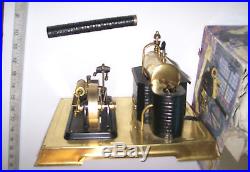 Vintage WILESCO German Toy Steam Engine In Box, D106 Dampfmaschine D-106 GERMANY