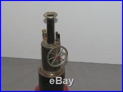 Vintage Weeden Metal Vertical Line Wheel Toy Steam Engine Germany boiler upright