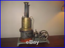 Vintage Weeden Vertical Steam Engine With Governor, Whistle Brass Boiler, 10