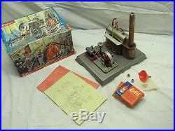 Vintage West Germany Wilesco D10 Live Steam Engine Toy withBox