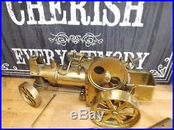 Vintage Wilesco Brass Old Smokey Steam Engine D-367 Roller Made Germany-nice