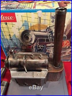 Vintage Wilesco D8 Steam Engine Toy + Box West Germany