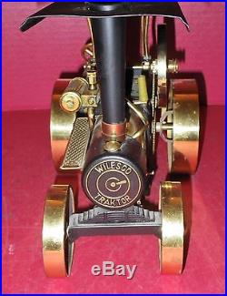 Vintage Wilesco Germany, traktor brass live steam engine tractor
