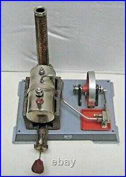Vintage Wilesco Toy Steam Engine Model Made In Germany + Boiler, Burner, Chimney