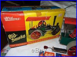 Vintage Wilesco West Germany Metal Live Steam Engine Roller Old Smoky D 36 WithBox