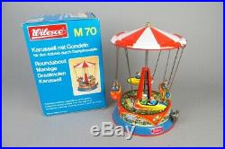 Vintage Wilesco live steam engine accesory, rounabout carousel, tin toy