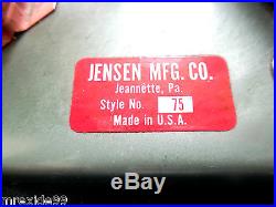 Vintage Working Jensen MFG Co. Steam Engine Style 75 Jeannette, Pa. U. S. A