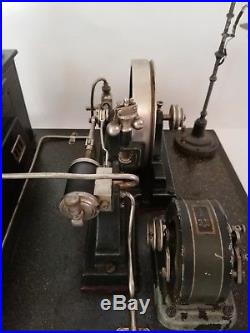 Vintage antique MARKLIN horizontal steam engine 4149/91/5 1/2 + generator lamp