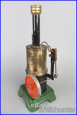 Vintage bing vertical steam engine, tin toy made in germany