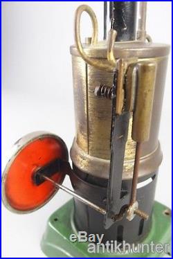 Vintage bing vertical steam engine, tin toy made in germany