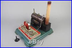 Vintage fleischmann 120/4 live steam engine, tin toy made in western germany