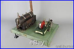 Vintage fleischmann 122/4 live steam engine, tin toy made in western germany