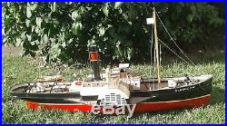 Vintage steam powered rc paddle boat/ship 40 glasgow withsteam engine rc ready