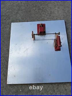 Vtg Jensen Steam Engine Accessories Mounted on Metal Topped Board 17x17