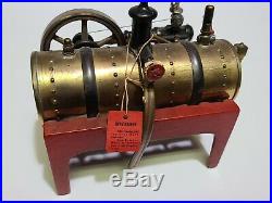 Weeden Vintage Model Steam Engine with Boiler Cast Iron Base Early Model CLEAN