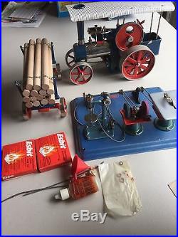 Wilesco D405 Toy Steam Engine Log Trailer And Saw