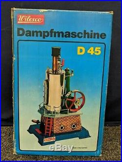 Wilesco Dampfmaschine Steam Engine Model D 45 Machine Toy Collectible Germany