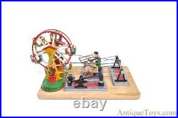 Wilesco Tin Litho Live Steam Engine Driven Workshop with Ferris Wheel and Boxes