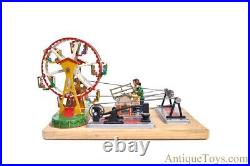 Wilesco Tin Litho Live Steam Engine Driven Workshop with Ferris Wheel and Boxes